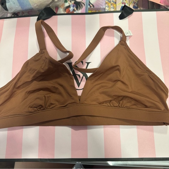 Victoria’s Secret PINK Powder Puff Cotton Triangle Bralette - Picture 2 of 7